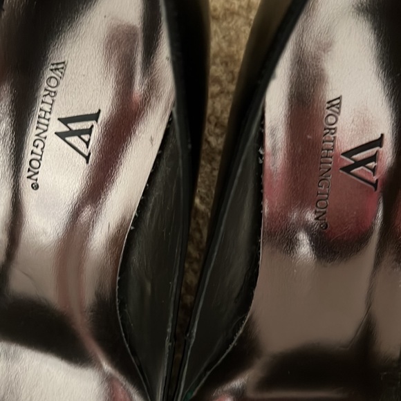 Worthington black pointed toe kitten heels size  7 .5 medium 2 inch heel height - Picture 5 of 12